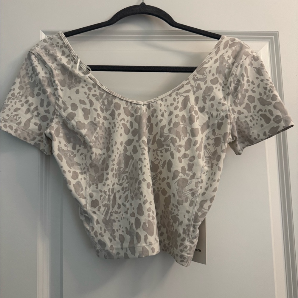 Lululemon Athletica Align tee cheetah print